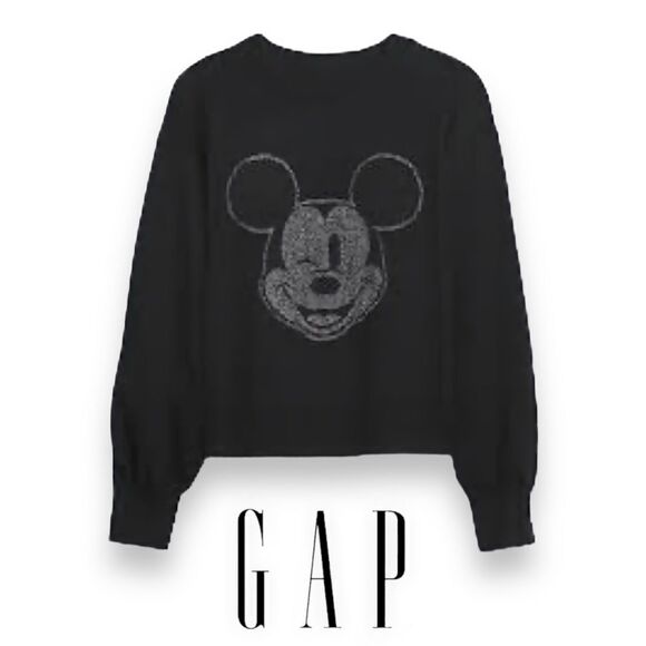 GapKids | Black Metallic | DISNEY MICKEY MOUSE INTARSIA SWEATER - Picture 1 of 6